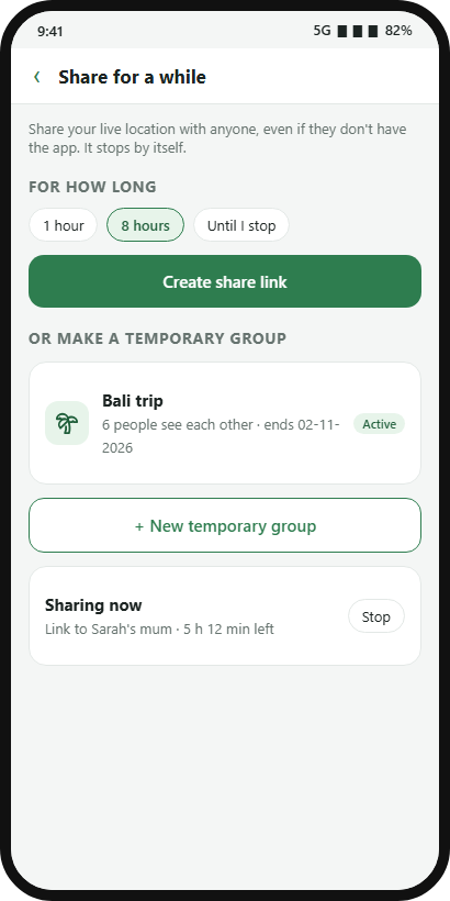 Share for a while